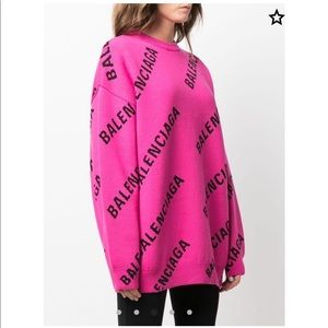 Balenciaga pink sweater oversized Size Large